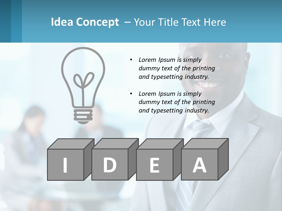 A Man In A Suit Is Smiling For The Camera PowerPoint Template