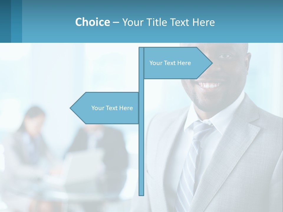 A Man In A Suit Is Smiling For The Camera PowerPoint Template