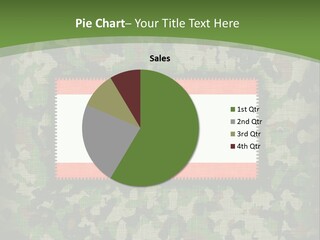 A Camouflage Background With A Flag And A Tree On It PowerPoint Template