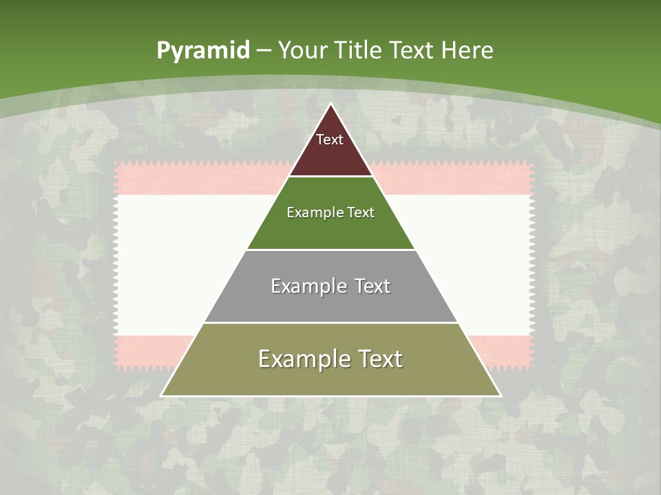 A Camouflage Background With A Flag And A Tree On It PowerPoint Template