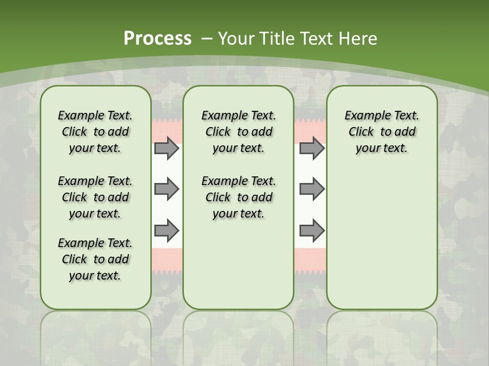 A Camouflage Background With A Flag And A Tree On It PowerPoint Template