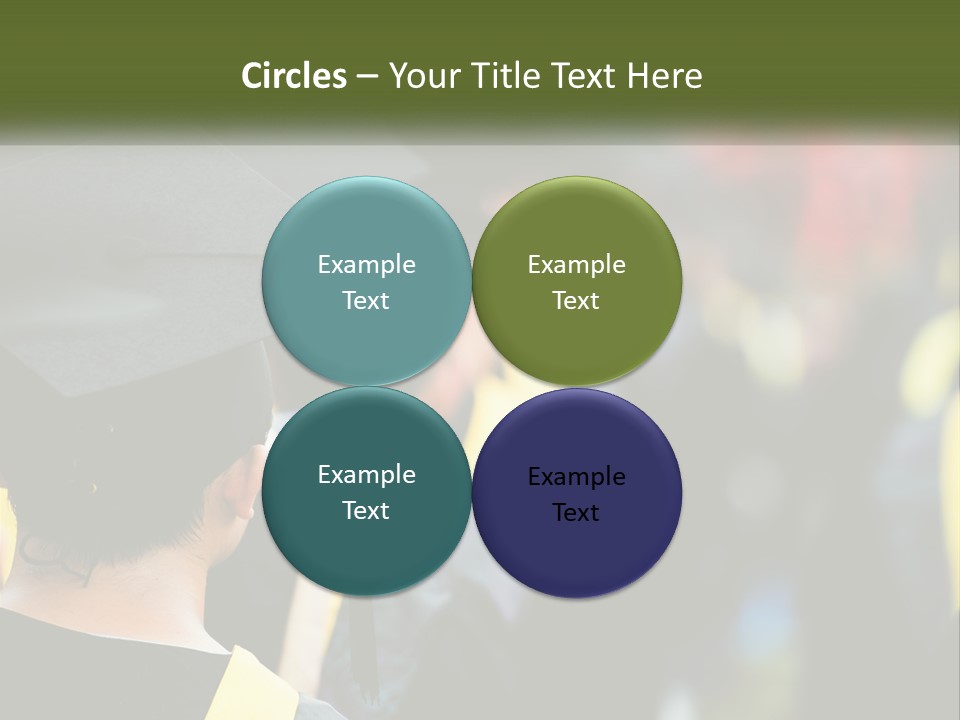 A Group Of People In Graduation Caps And Gowns PowerPoint Template