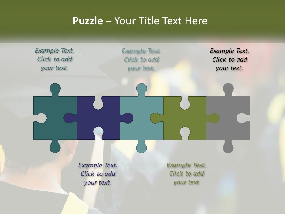 A Group Of People In Graduation Caps And Gowns PowerPoint Template