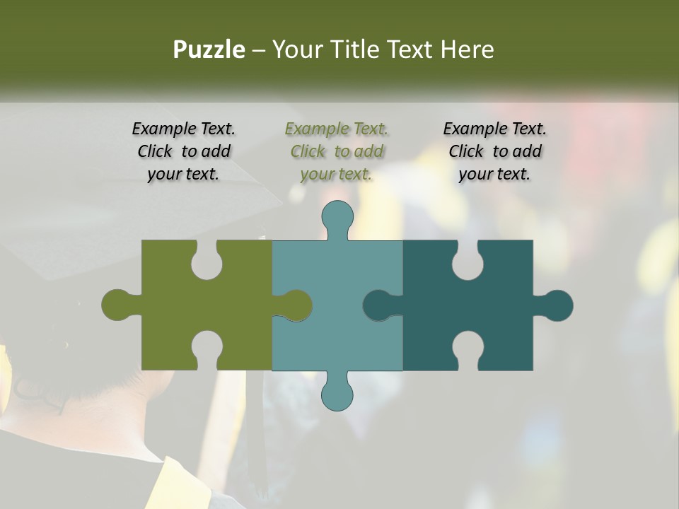 A Group Of People In Graduation Caps And Gowns PowerPoint Template
