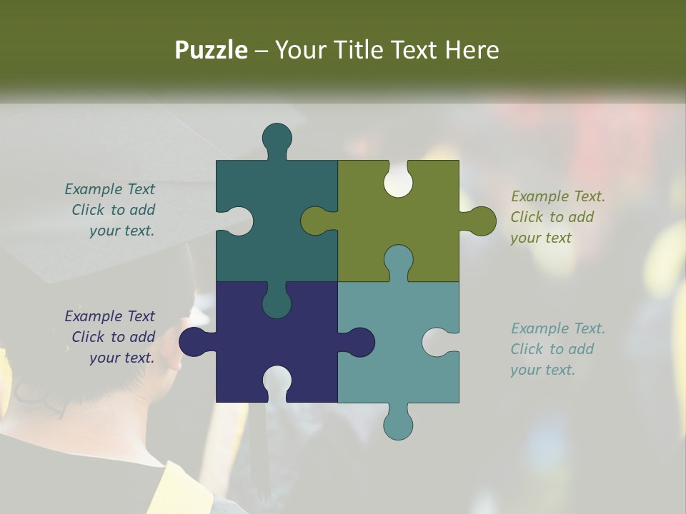 A Group Of People In Graduation Caps And Gowns PowerPoint Template