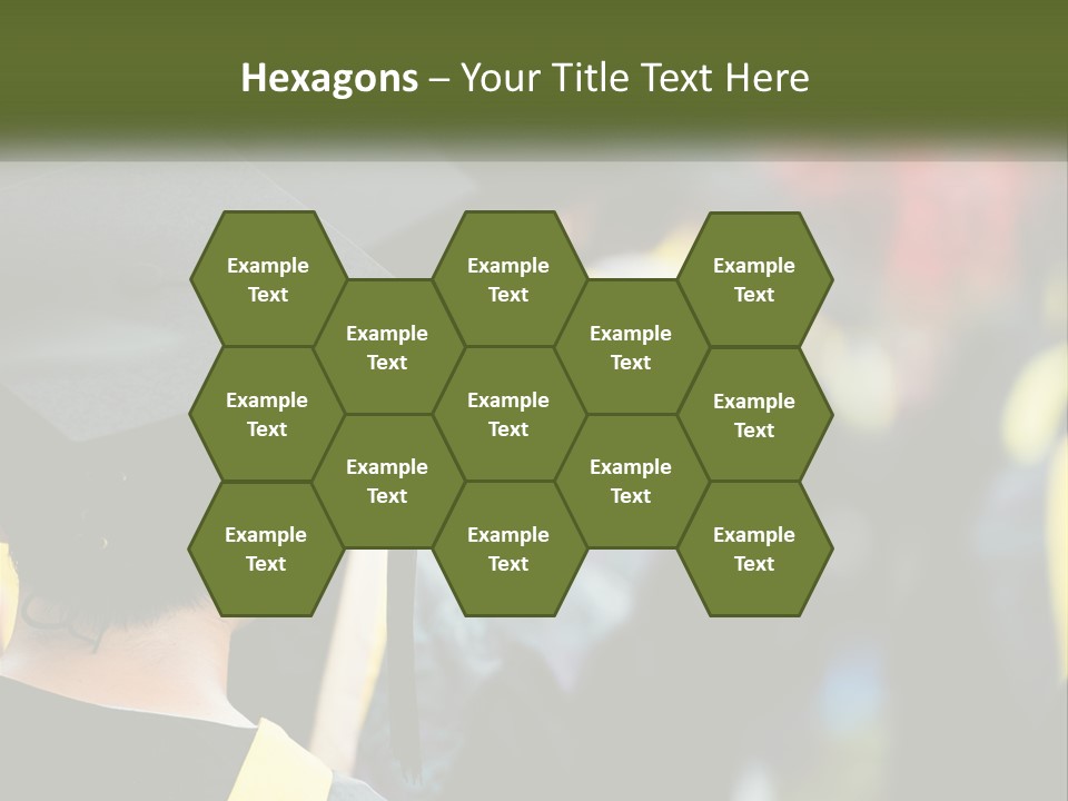 A Group Of People In Graduation Caps And Gowns PowerPoint Template