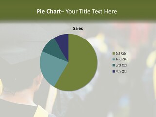 A Group Of People In Graduation Caps And Gowns PowerPoint Template