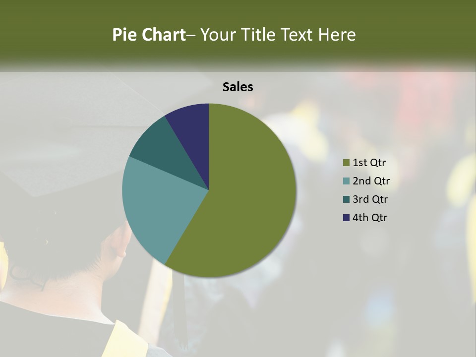 A Group Of People In Graduation Caps And Gowns PowerPoint Template