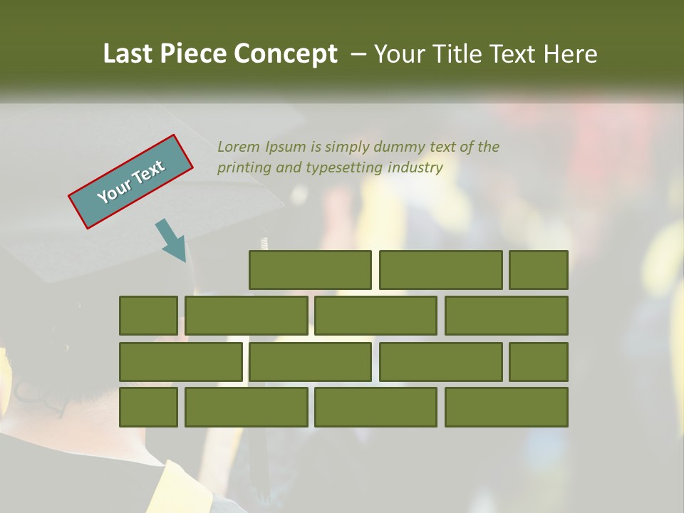 A Group Of People In Graduation Caps And Gowns PowerPoint Template