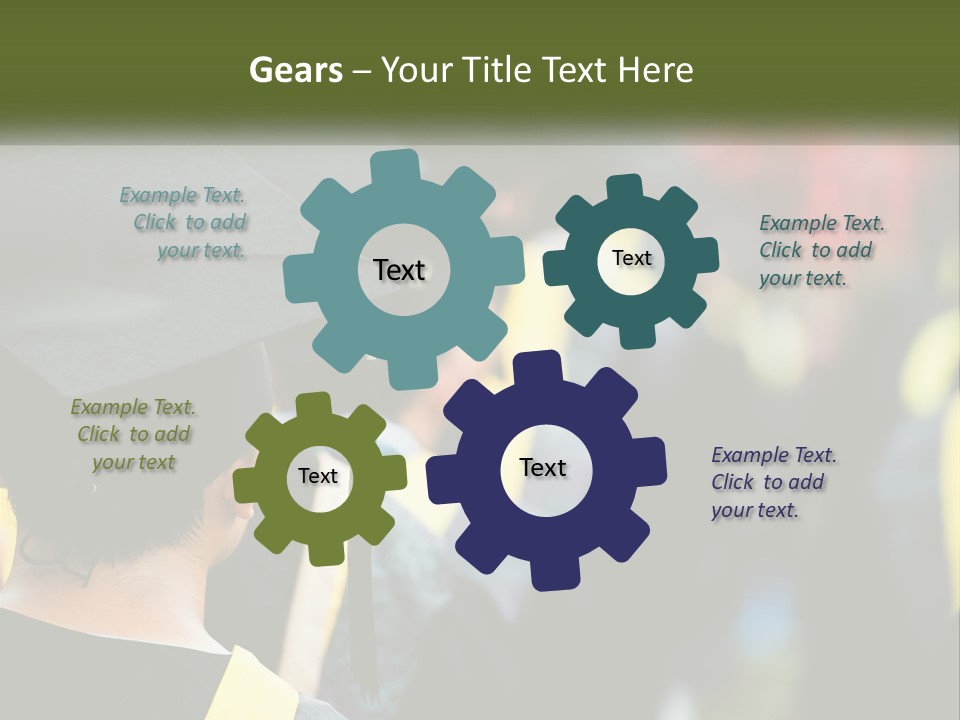 A Group Of People In Graduation Caps And Gowns PowerPoint Template