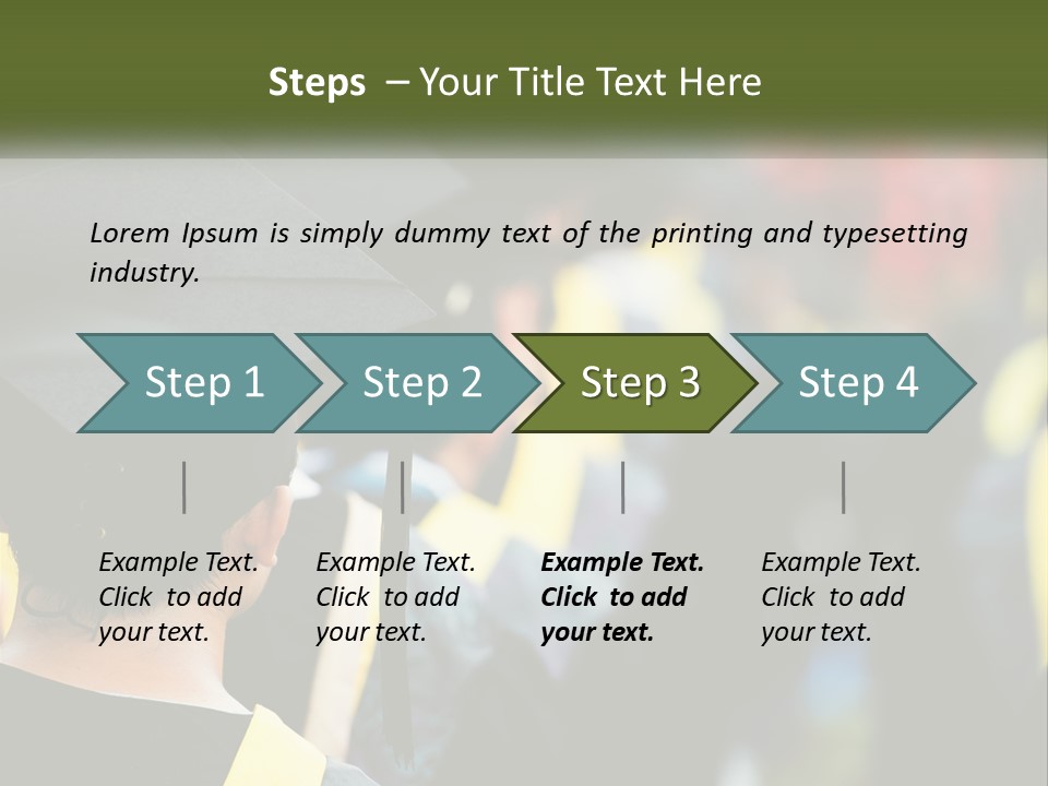 A Group Of People In Graduation Caps And Gowns PowerPoint Template