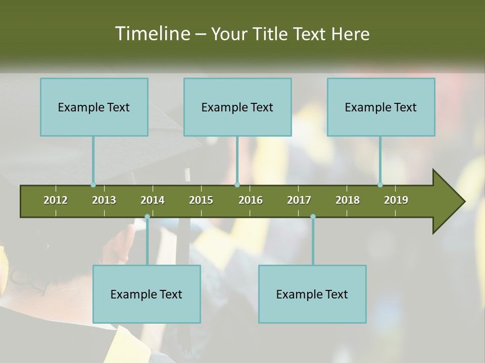 A Group Of People In Graduation Caps And Gowns PowerPoint Template