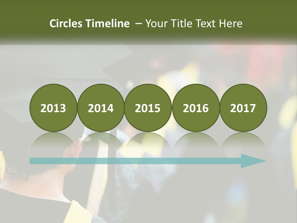 A Group Of People In Graduation Caps And Gowns PowerPoint Template