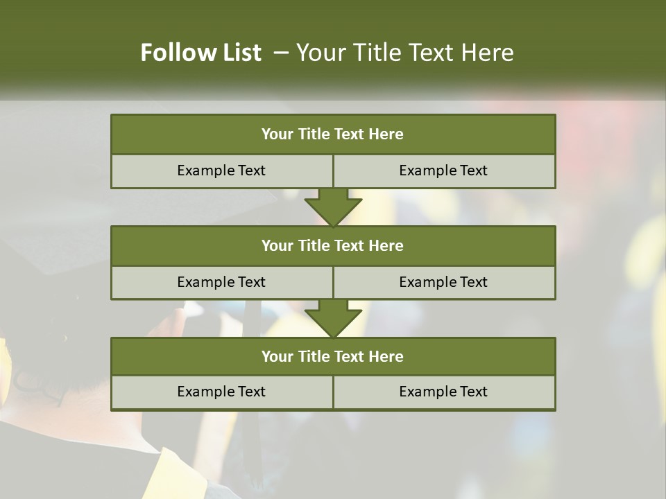 A Group Of People In Graduation Caps And Gowns PowerPoint Template