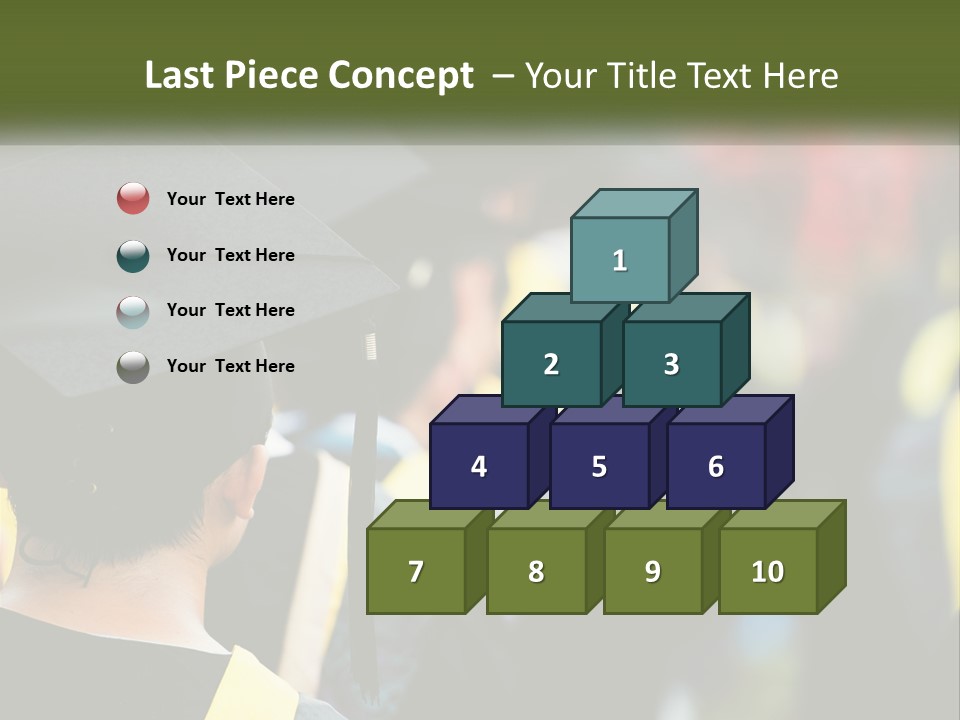 A Group Of People In Graduation Caps And Gowns PowerPoint Template
