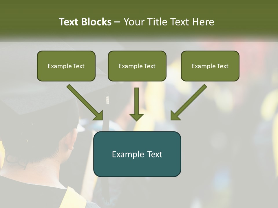A Group Of People In Graduation Caps And Gowns PowerPoint Template
