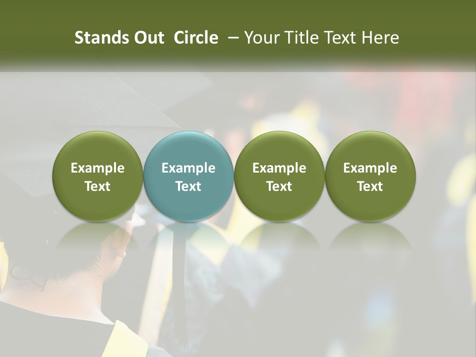 A Group Of People In Graduation Caps And Gowns PowerPoint Template