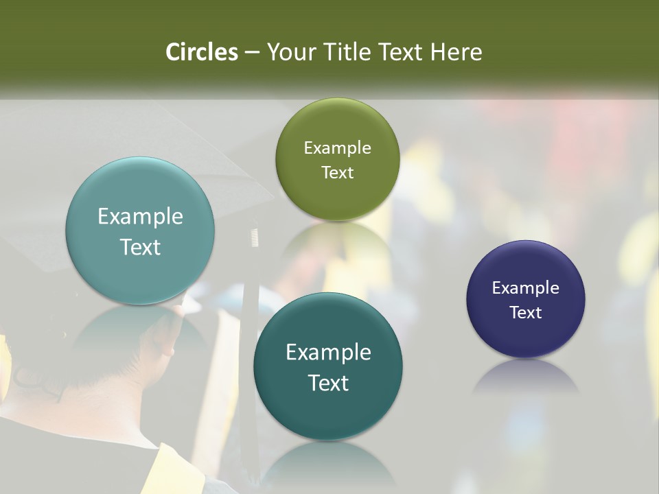 A Group Of People In Graduation Caps And Gowns PowerPoint Template