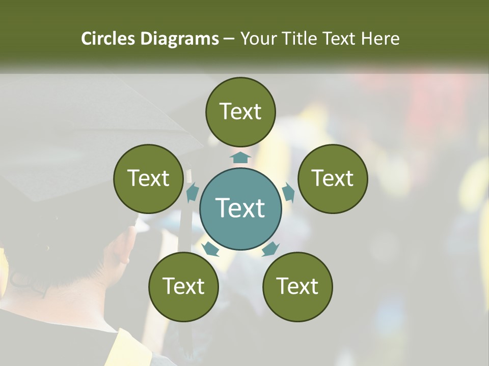 A Group Of People In Graduation Caps And Gowns PowerPoint Template