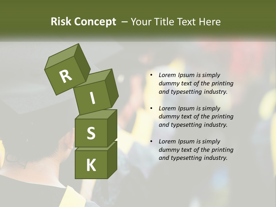 A Group Of People In Graduation Caps And Gowns PowerPoint Template
