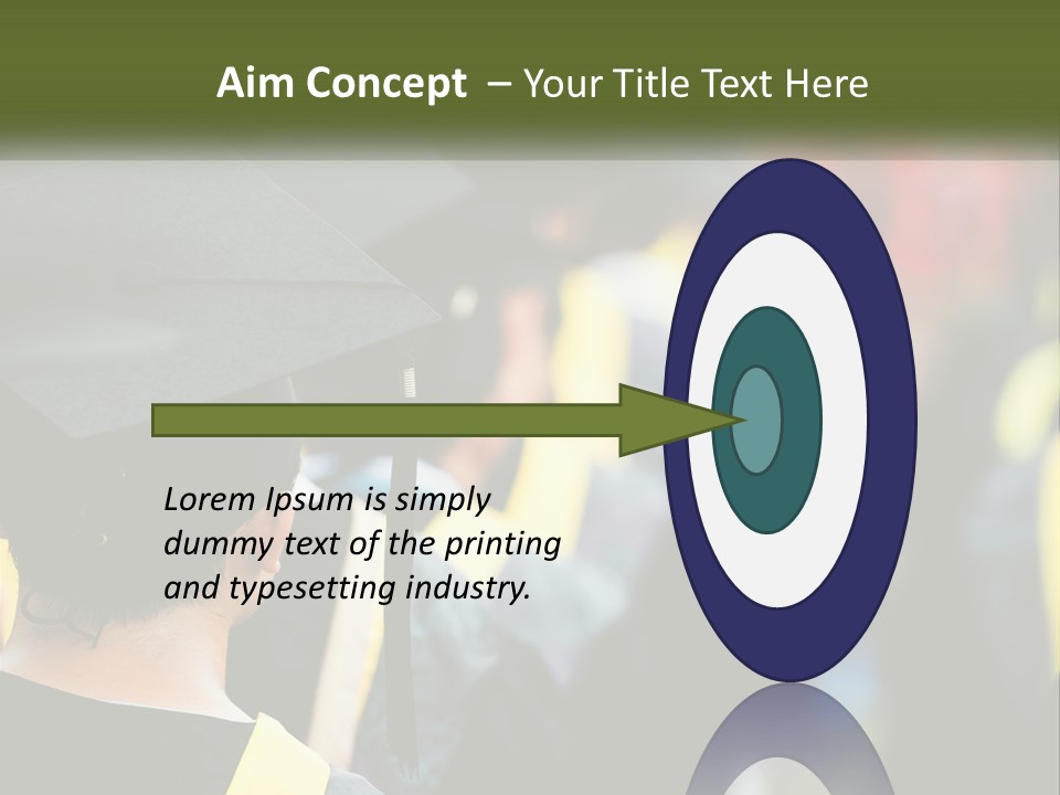 A Group Of People In Graduation Caps And Gowns PowerPoint Template