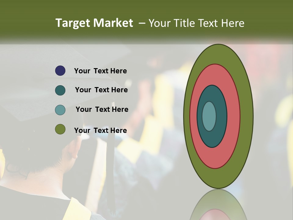 A Group Of People In Graduation Caps And Gowns PowerPoint Template