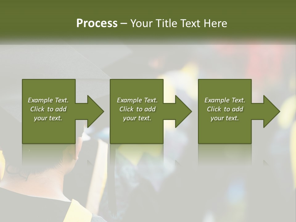 A Group Of People In Graduation Caps And Gowns PowerPoint Template