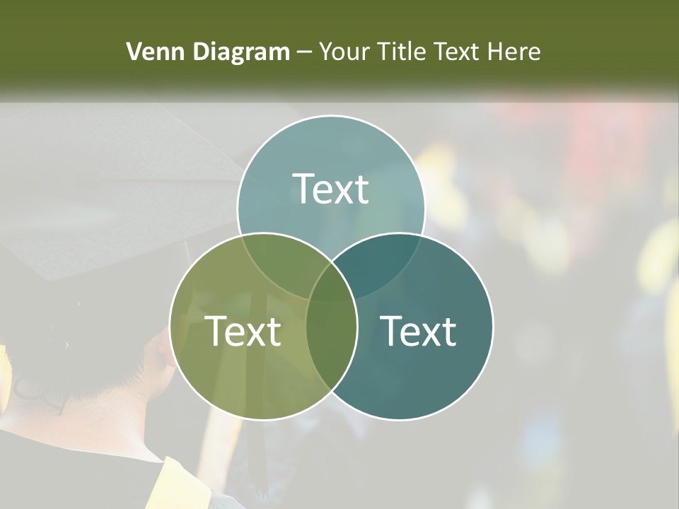 A Group Of People In Graduation Caps And Gowns PowerPoint Template