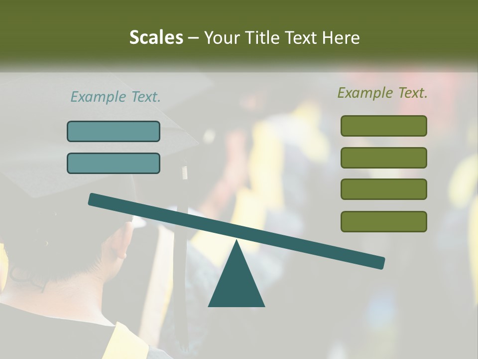 A Group Of People In Graduation Caps And Gowns PowerPoint Template