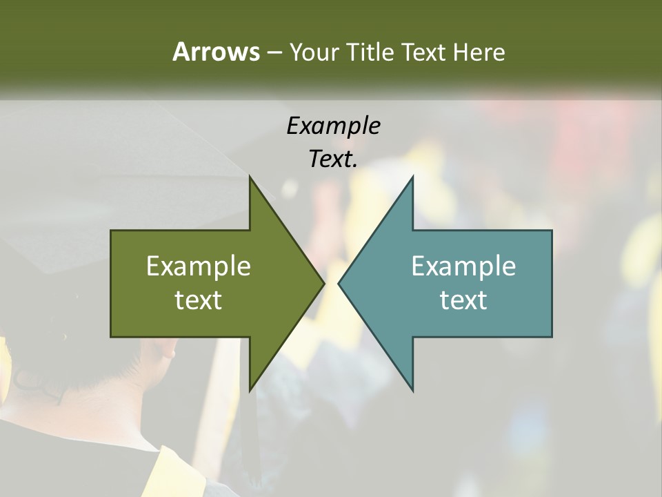 A Group Of People In Graduation Caps And Gowns PowerPoint Template