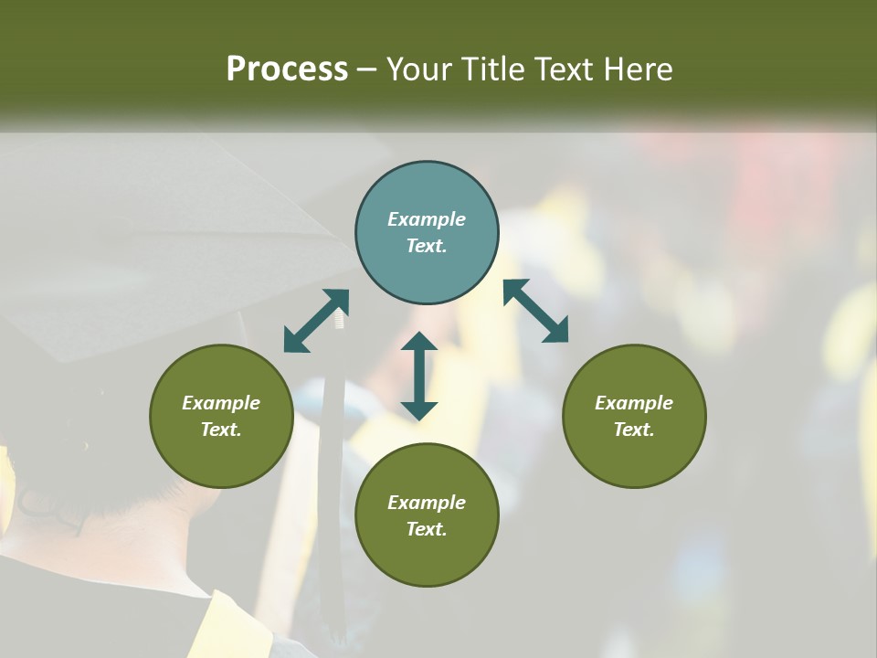 A Group Of People In Graduation Caps And Gowns PowerPoint Template