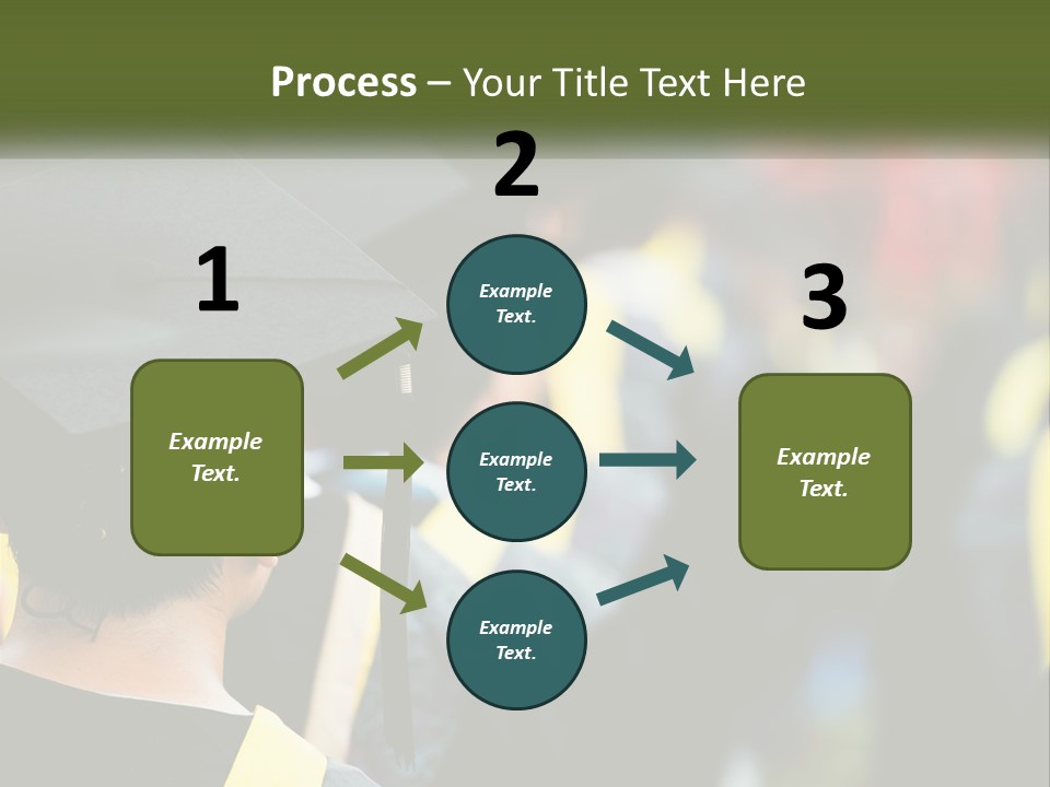 A Group Of People In Graduation Caps And Gowns PowerPoint Template