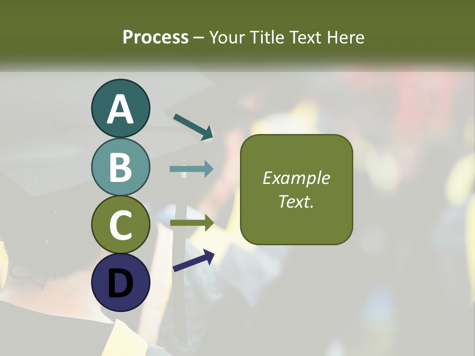 A Group Of People In Graduation Caps And Gowns PowerPoint Template