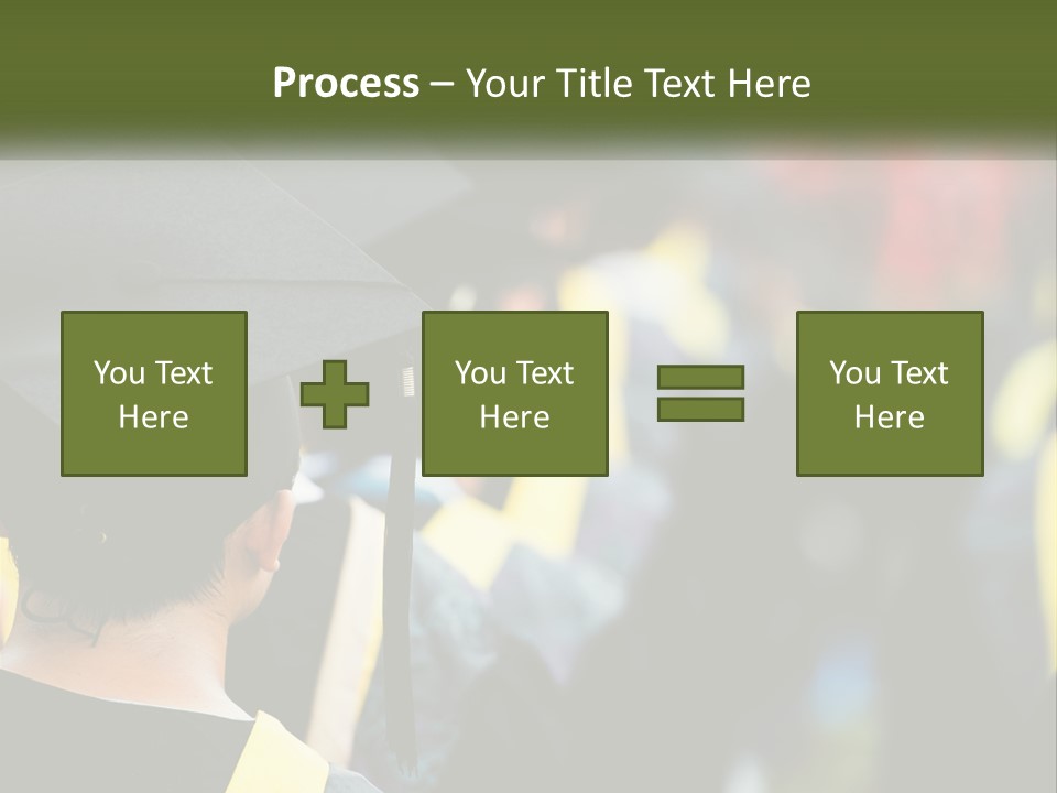 A Group Of People In Graduation Caps And Gowns PowerPoint Template