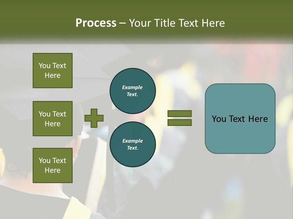 A Group Of People In Graduation Caps And Gowns PowerPoint Template
