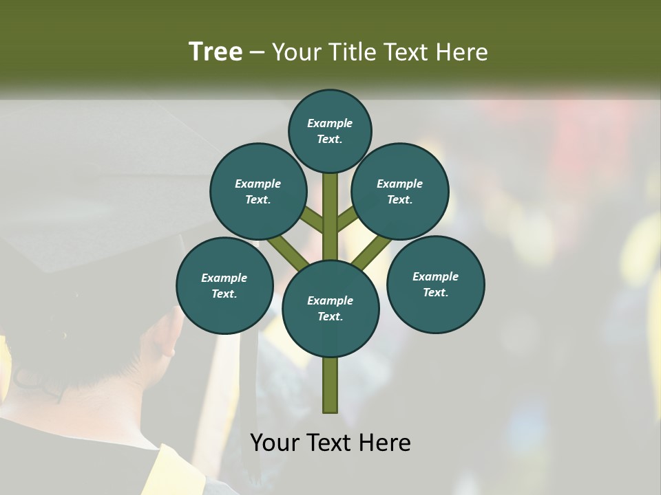 A Group Of People In Graduation Caps And Gowns PowerPoint Template