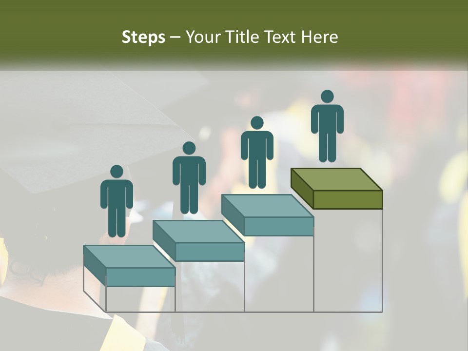 A Group Of People In Graduation Caps And Gowns PowerPoint Template