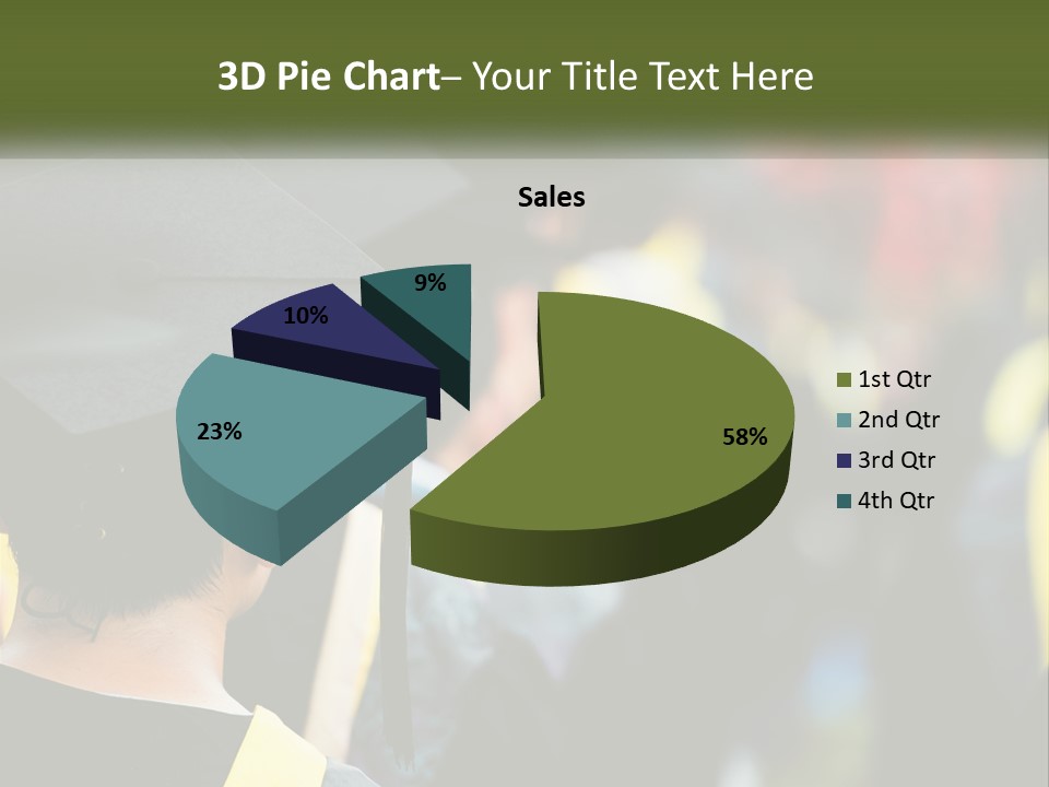 A Group Of People In Graduation Caps And Gowns PowerPoint Template