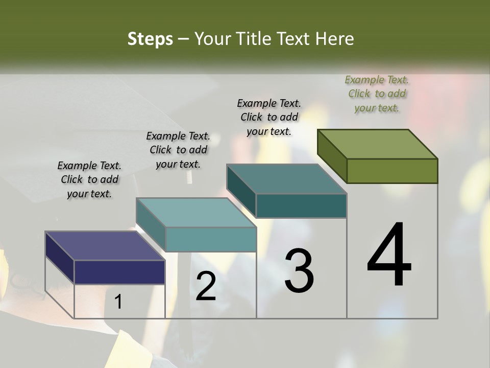 A Group Of People In Graduation Caps And Gowns PowerPoint Template