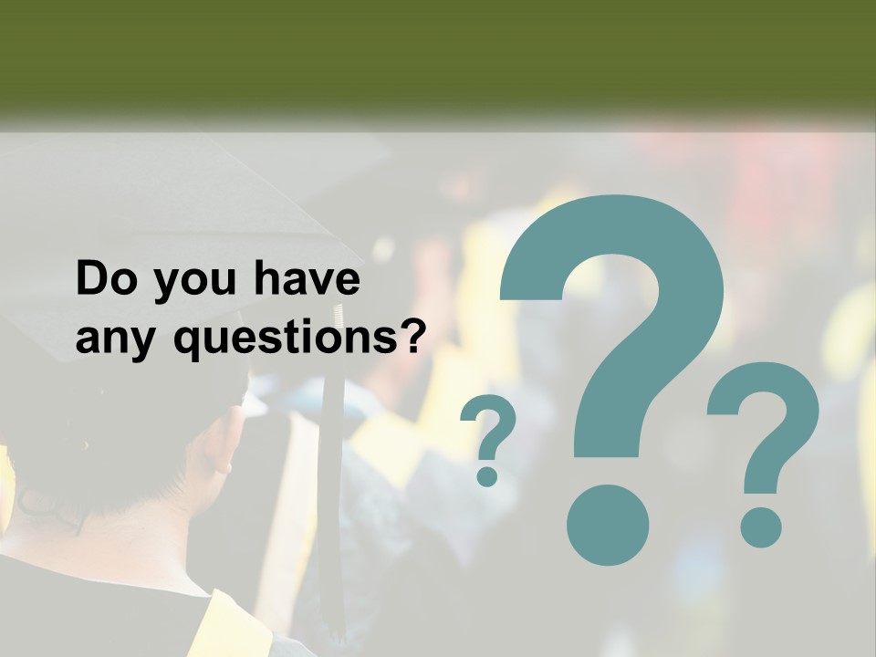 A Group Of People In Graduation Caps And Gowns PowerPoint Template