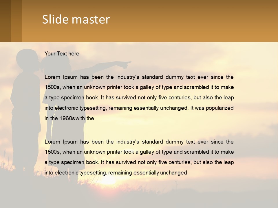 A Couple Of Kids Standing Next To Each Other PowerPoint Template