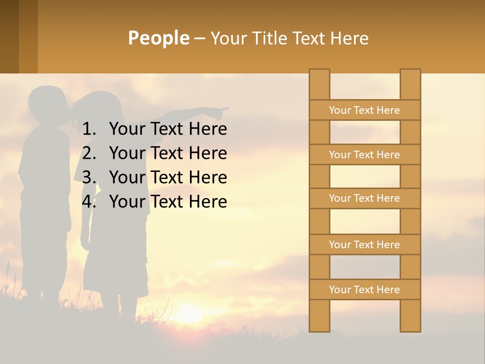 A Couple Of Kids Standing Next To Each Other PowerPoint Template