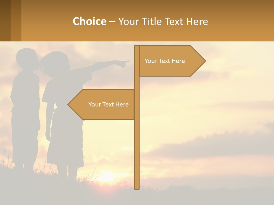 A Couple Of Kids Standing Next To Each Other PowerPoint Template