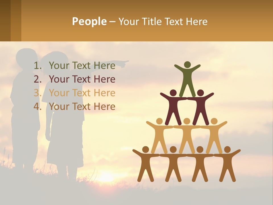 A Couple Of Kids Standing Next To Each Other PowerPoint Template