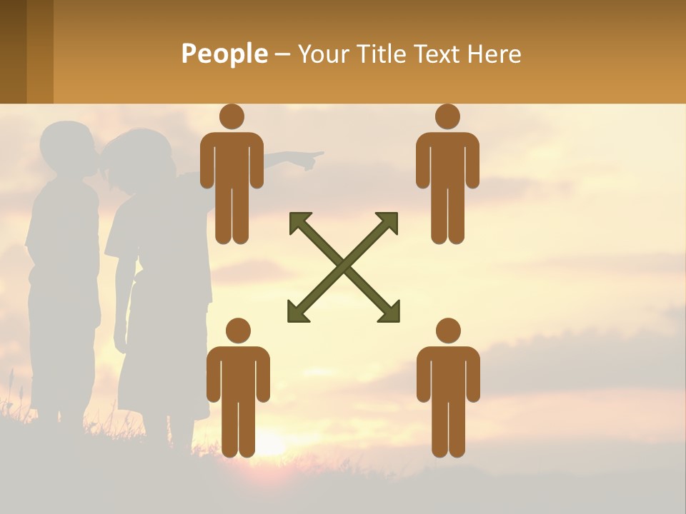 A Couple Of Kids Standing Next To Each Other PowerPoint Template