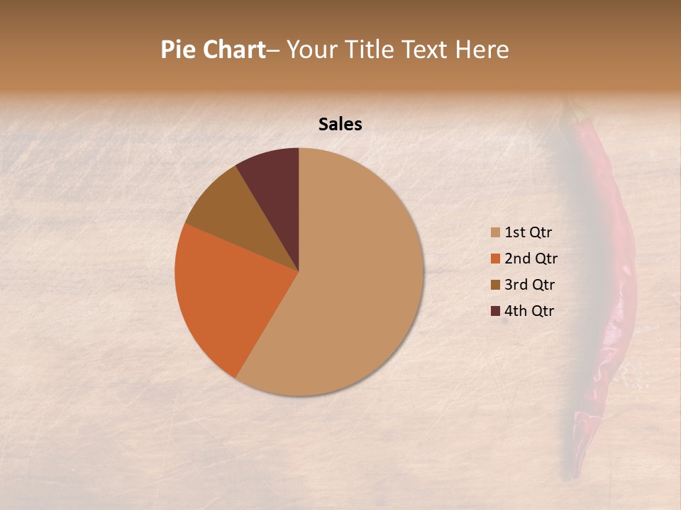 A Red Chili Pepper Sitting On Top Of A Wooden Table PowerPoint Template