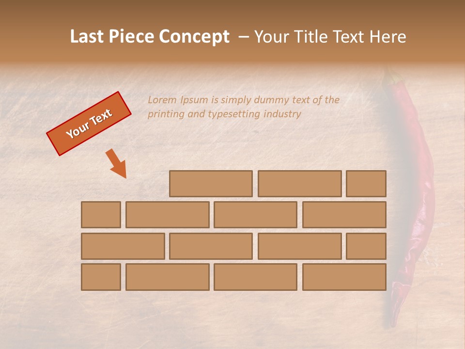 A Red Chili Pepper Sitting On Top Of A Wooden Table PowerPoint Template