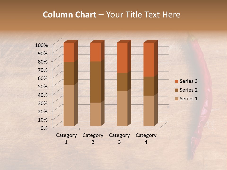 A Red Chili Pepper Sitting On Top Of A Wooden Table PowerPoint Template