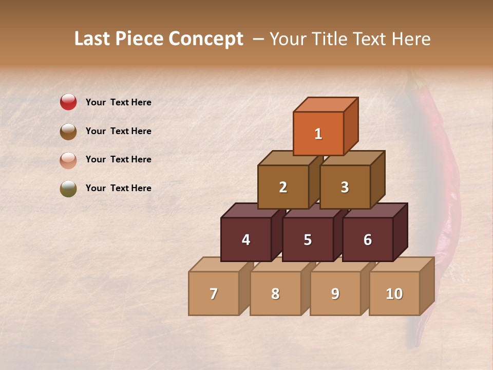 A Red Chili Pepper Sitting On Top Of A Wooden Table PowerPoint Template