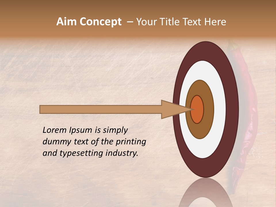 A Red Chili Pepper Sitting On Top Of A Wooden Table PowerPoint Template